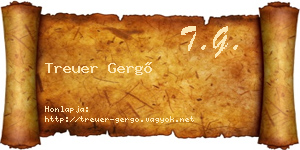 Treuer Gergő névjegykártya